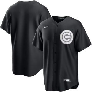 Men's Chicago Cubs Nike Black Lights Out Replica Jersey
