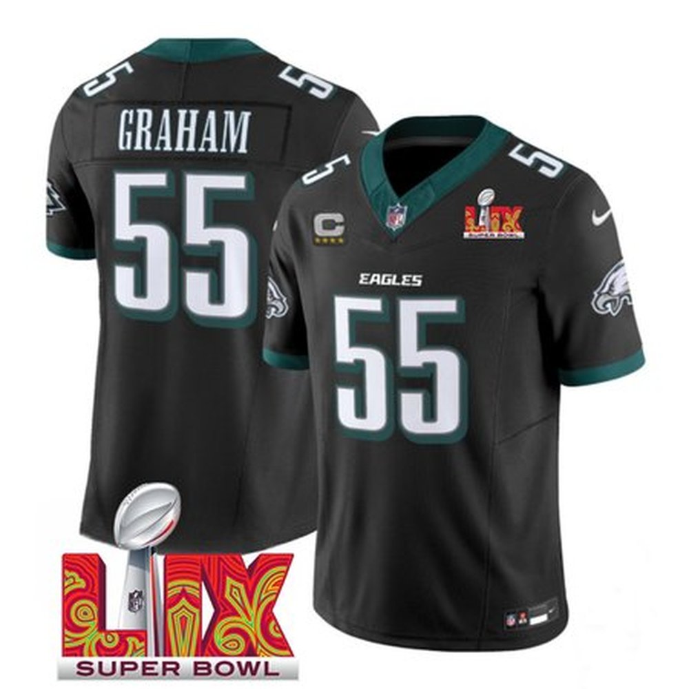 Mens20Philadelphia20Eagles20P5520Brandon20Graham20Black20202520Super20Bowl20LIX20Patch20And204-Star20C20Patch20New20F.U.S.E.20Vapor20Limited20Stitched20Football20Jersey.jpg