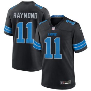 Youth Detroit Lions #11 Kalif Raymond Nike Black Team Game Jersey